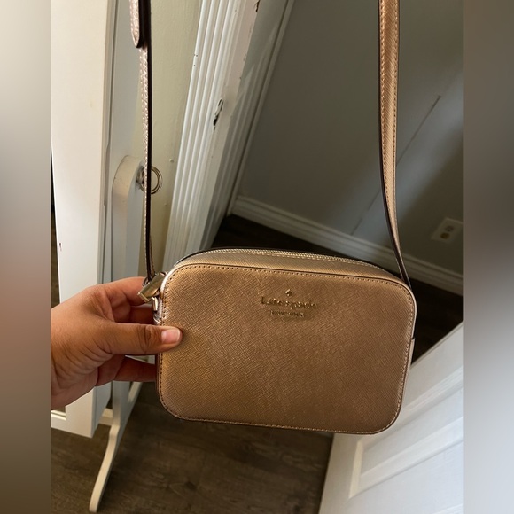 Kate Spade Metallic Rose Gold Crossbody Bag - Picture 1 of 7